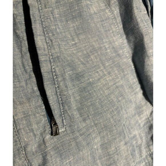 Athleta Women's Retreat Linen Pant Size 4 Light Blue Elastic Waistband - Picture 5 of 7